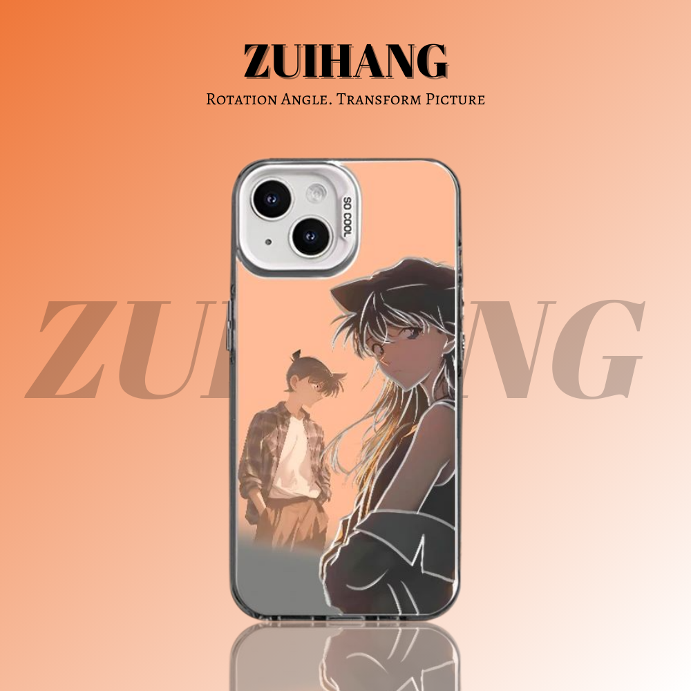 名偵探柯南彩銀線條漸變防摔手機殼-ZUIHANG SHOP