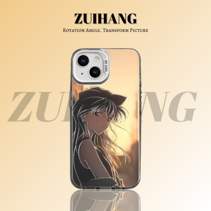 名偵探柯南彩銀線條漸變防摔手機殼-ZUIHANG SHOP