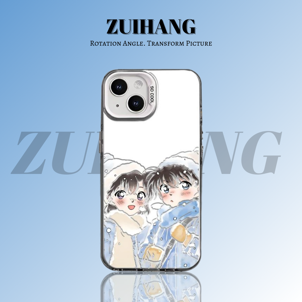 名偵探柯南彩銀線條漸變防摔手機殼-ZUIHANG SHOP