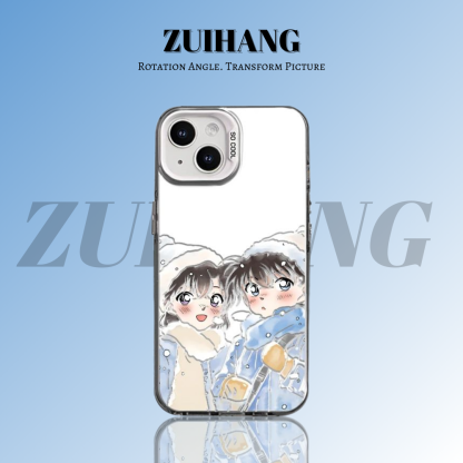 名偵探柯南彩銀線條漸變防摔手機殼-ZUIHANG SHOP