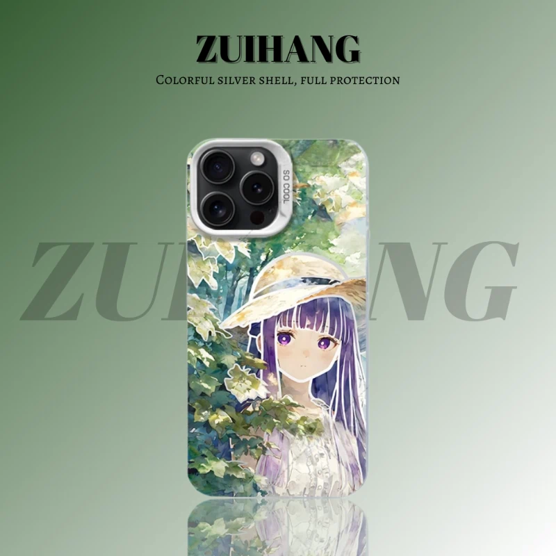 芙莉蓮彩銀線條漸變防摔手機殼