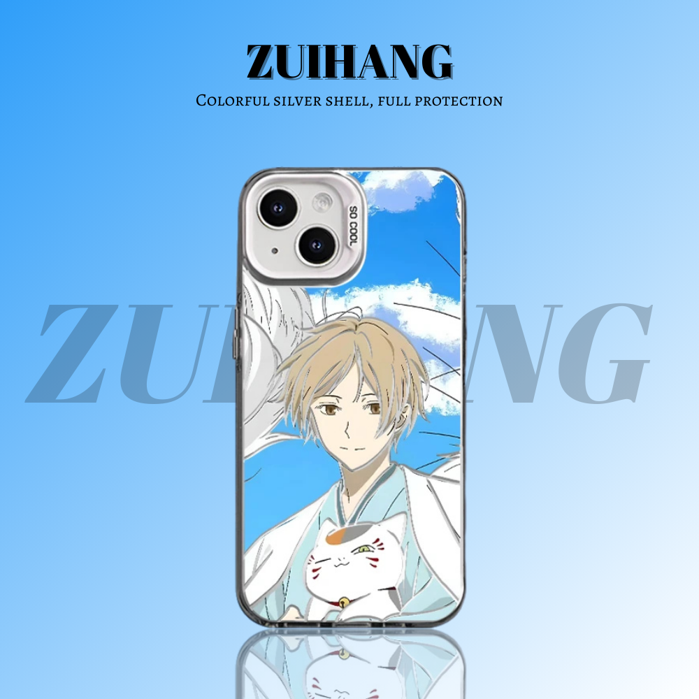 夏目友人帳彩銀線條漸變防摔手機殼-ZUIHANG SHOP