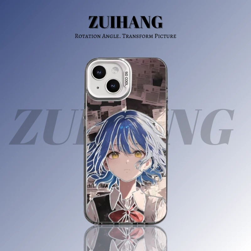 孤獨搖滾彩銀線條漸變防摔手機殼
