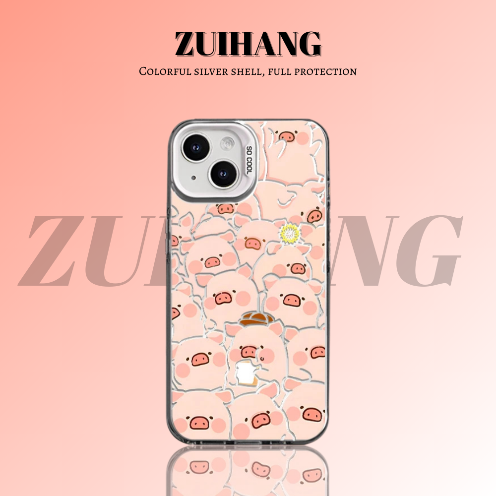 可愛卡通彩銀線條漸變防摔手機殼-ZUIHANG SHOP