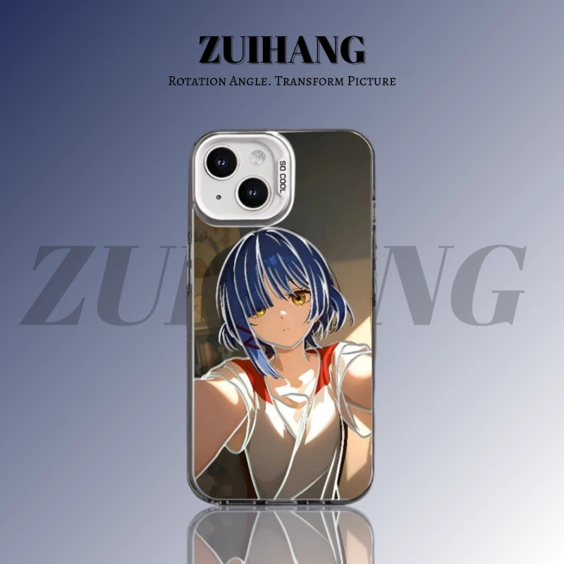 孤獨搖滾彩銀線條漸變防摔手機殼