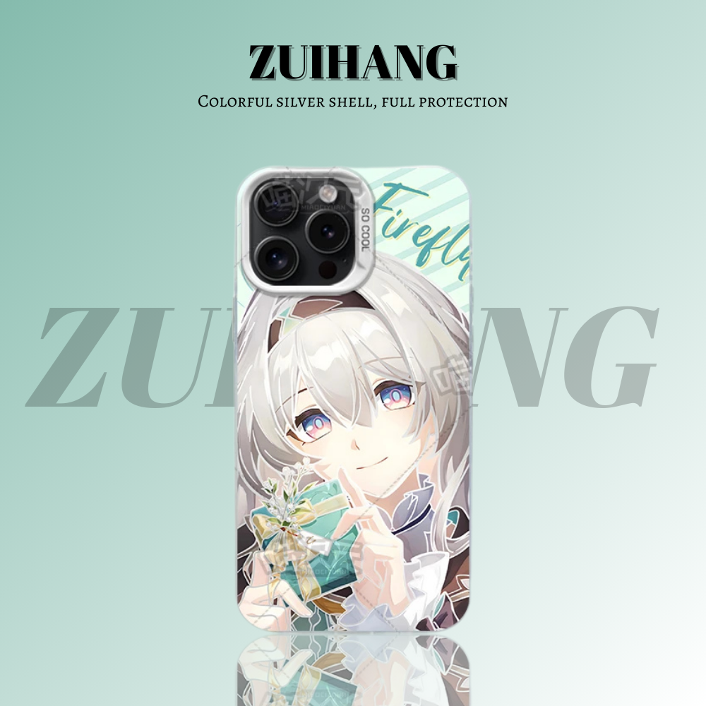 崩壞:星穹鐵道彩銀線條漸變防摔手機殼