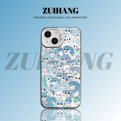 初音未來彩銀線條漸變防摔手機殼-ZUIHANG SHOP