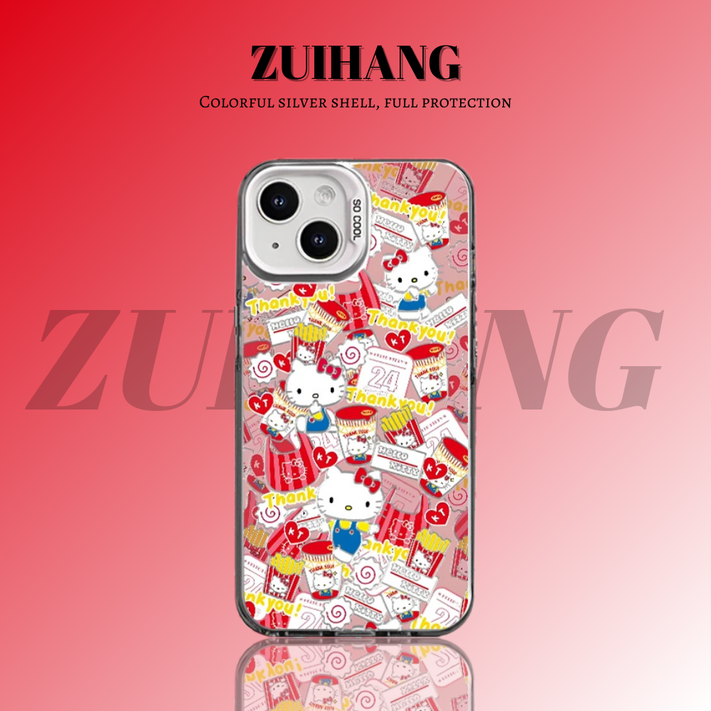 HelloKitty彩銀線條漸變防摔手機殼-ZUIHANG SHOP