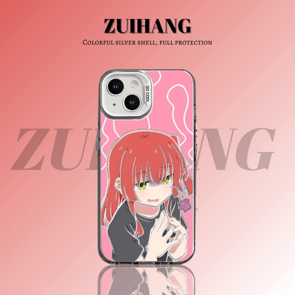 孤獨搖滾彩銀線條漸變防摔手機殼-ZUIHANG SHOP
