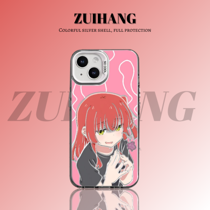 孤獨搖滾彩銀線條漸變防摔手機殼-ZUIHANG SHOP