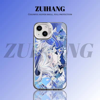 原神彩銀線條漸變防摔手機殼-ZUIHANG SHOP