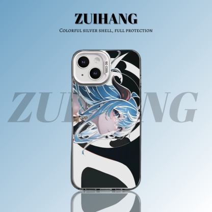 原神彩銀線條漸變防摔手機殼-ZUIHANG SHOP