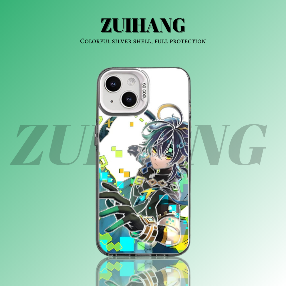 原神彩銀線條漸變防摔手機殼-ZUIHANG SHOP