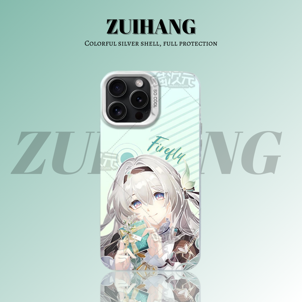 崩壞:星穹鐵道彩銀線條漸變防摔手機殼