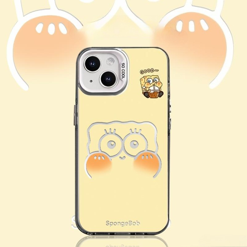 海綿寶寶彩銀防摔手機殼