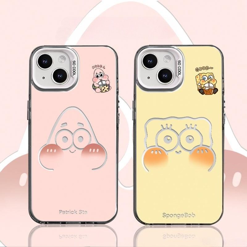 海綿寶寶彩銀防摔手機殼