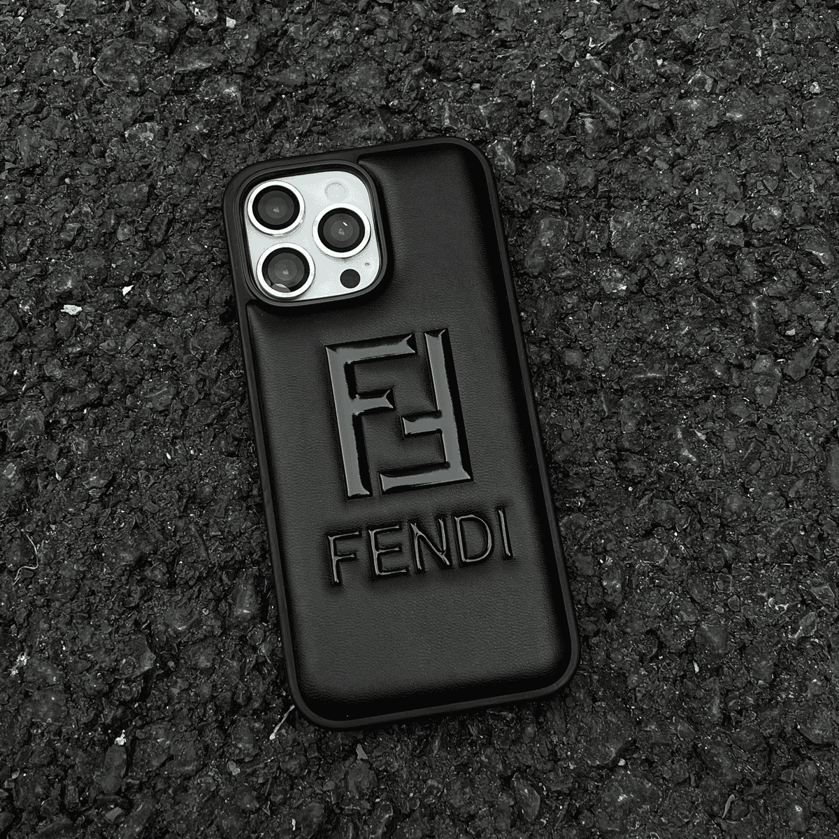 芬迪皮紋壓印全包手機殼-ZUIHANG SHOP