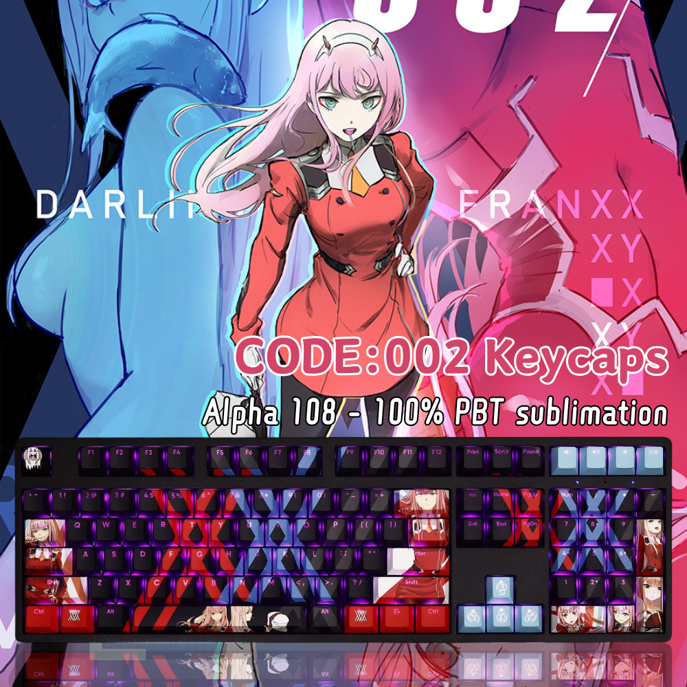 DARLING in the FRANXX 透光RGB108鍵標準配列衛星軸鍵帽-ZUIHANG SHOP