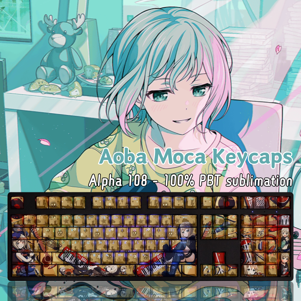 青葉摩卡透光RGB108鍵標準配列衛星軸鍵帽-ZUIHANG SHOP