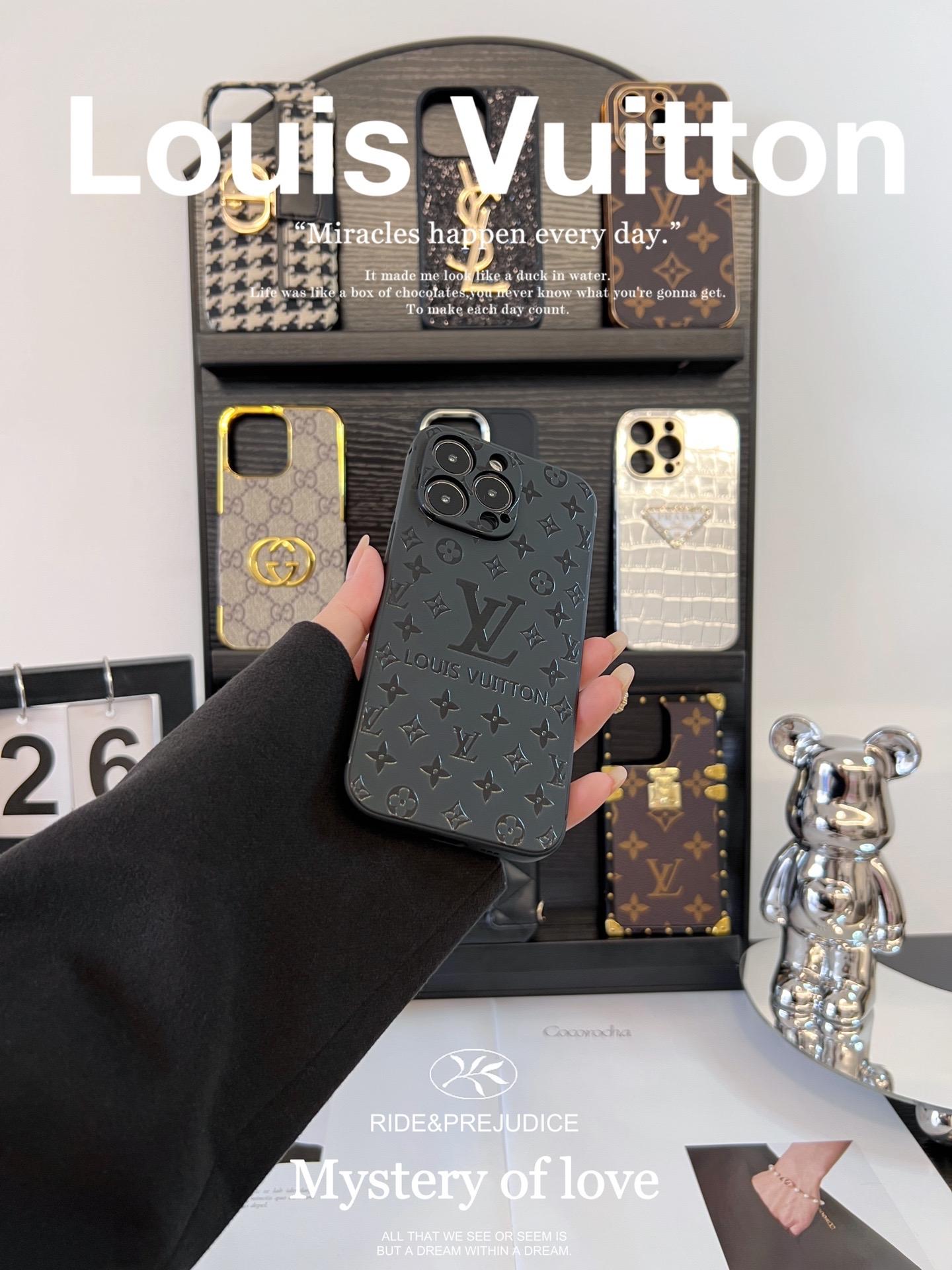 路易威登皮質磨砂手機殼-ZUIHANG SHOP