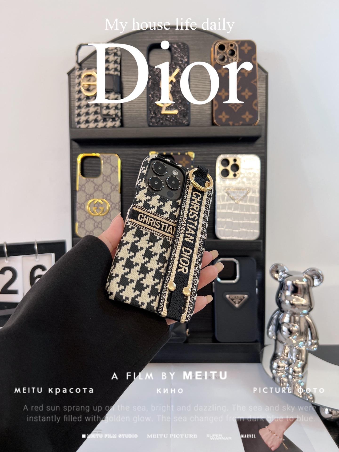 迪奧刺繡腕帶手機殼-ZUIHANG SHOP