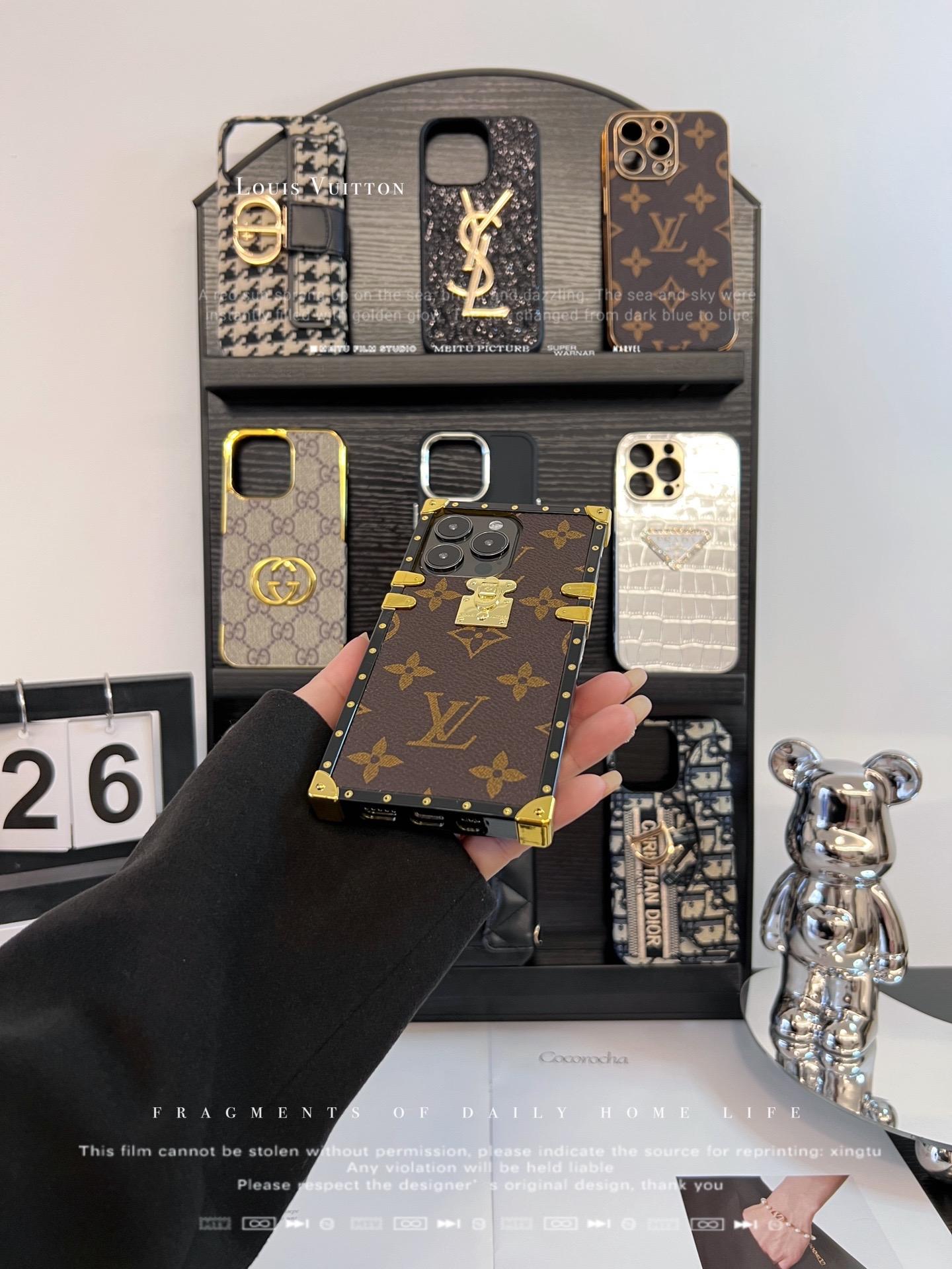 路易威皮質金屬全包手機殼-ZUIHANG SHOP