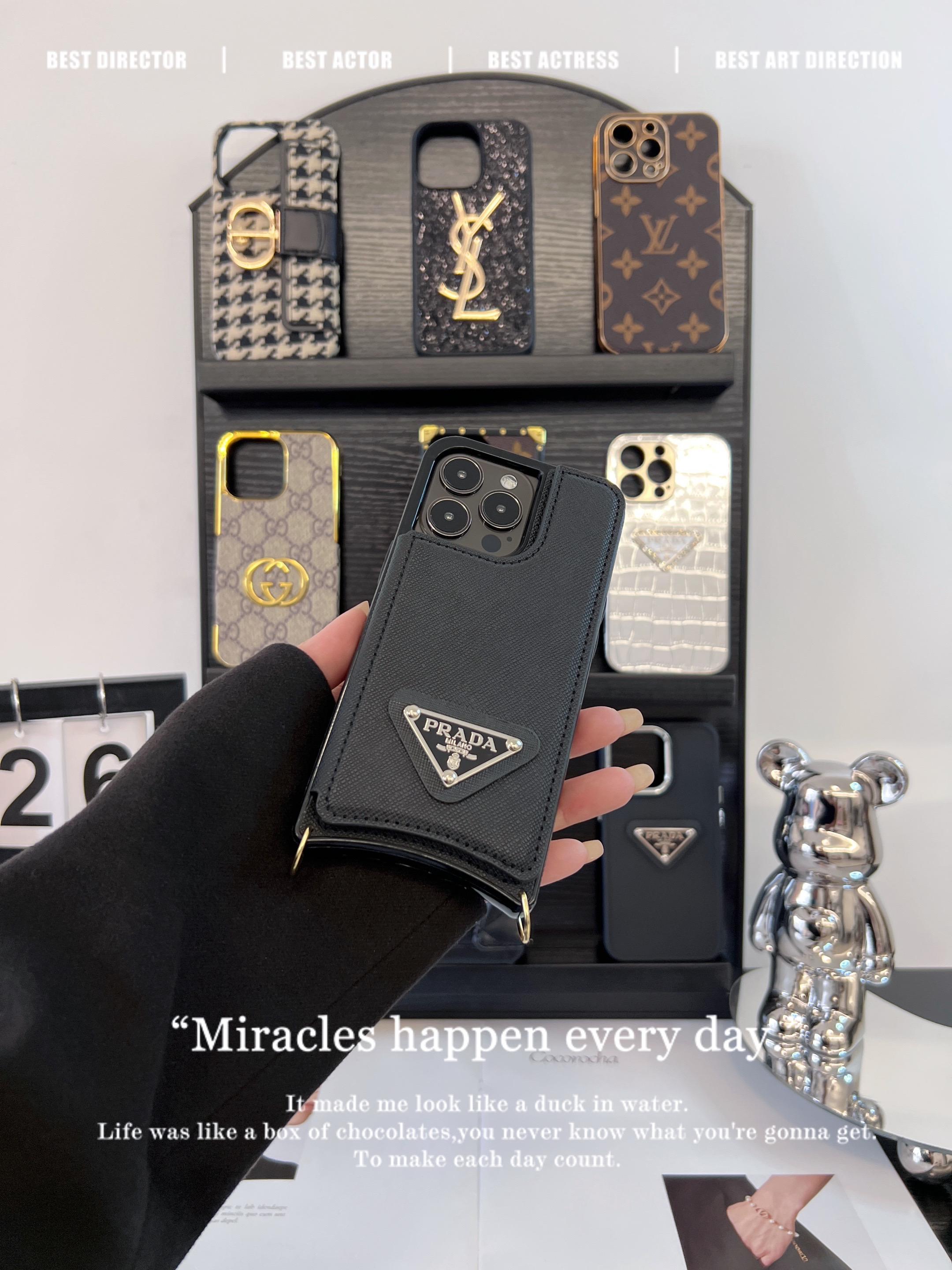 普拉達立標卡包掛繩手機殼-ZUIHANG SHOP