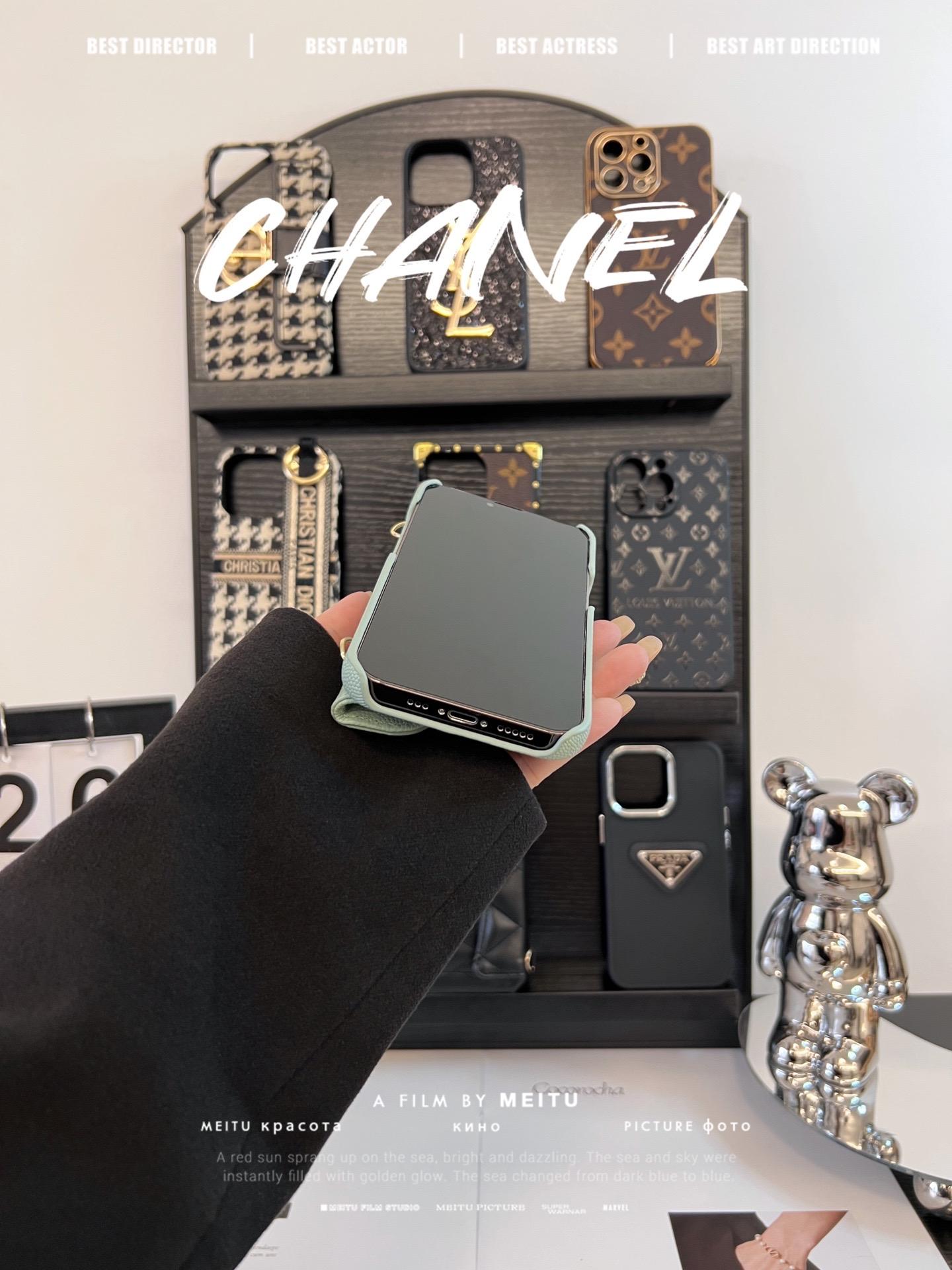 香奈兒菱格紋卡包鏈條手機殼-ZUIHANG SHOP