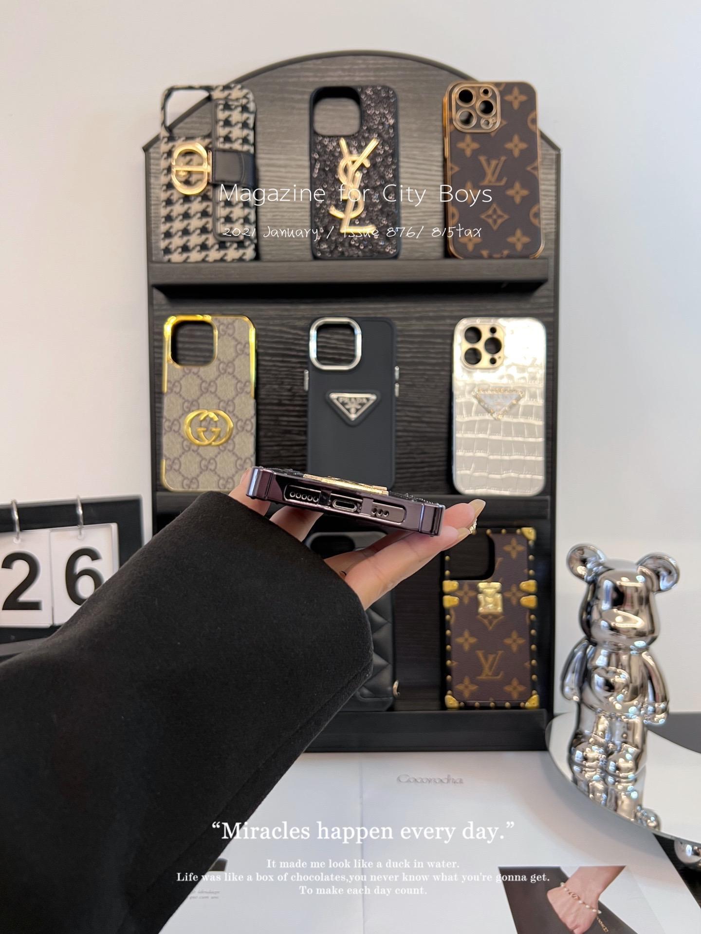 聖羅蘭鱷魚紋金屬全包手機殼-ZUIHANG SHOP