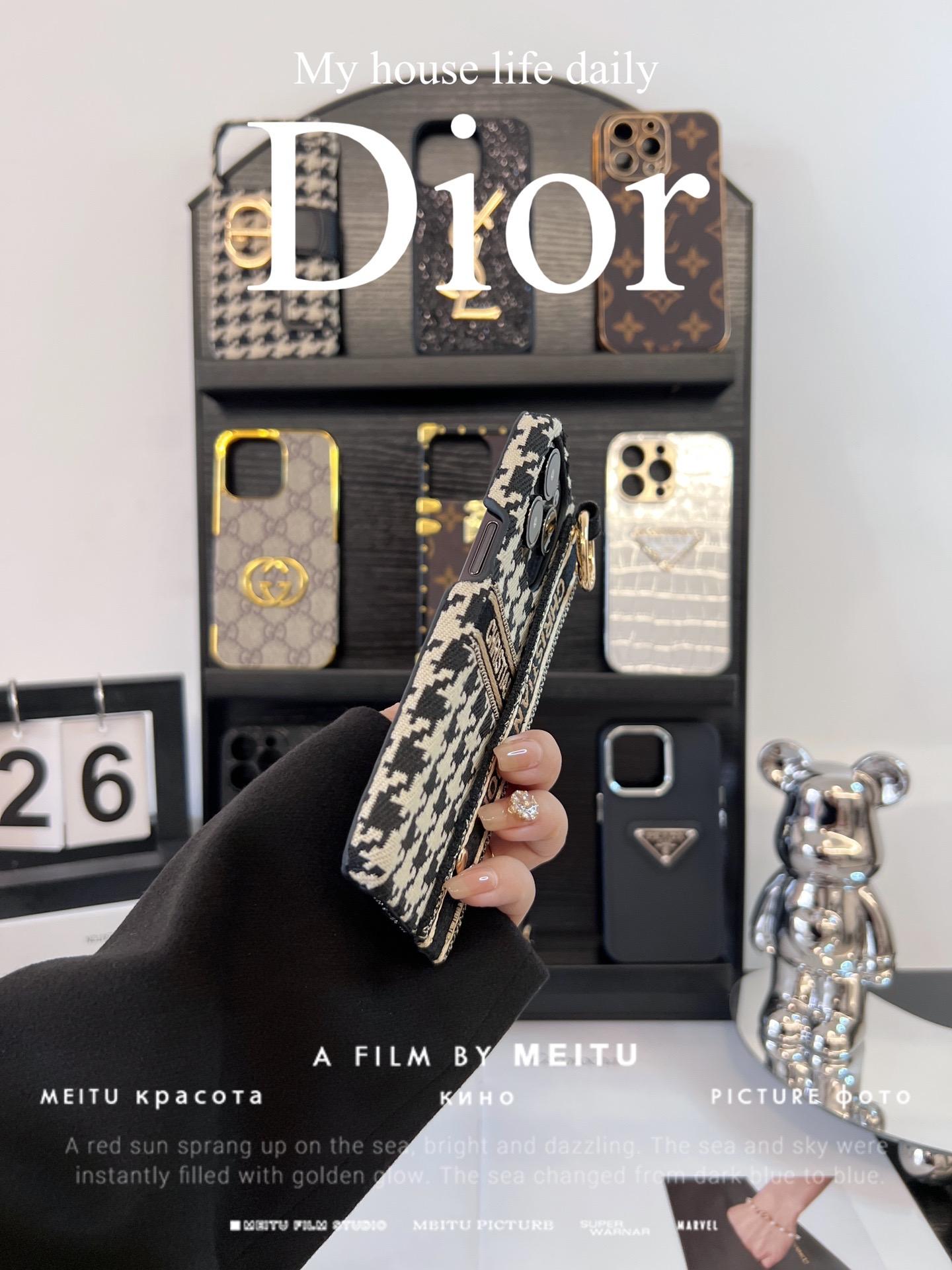 迪奧刺繡腕帶手機殼-ZUIHANG SHOP