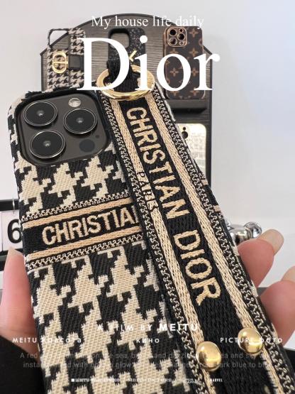 迪奧刺繡腕帶手機殼-ZUIHANG SHOP