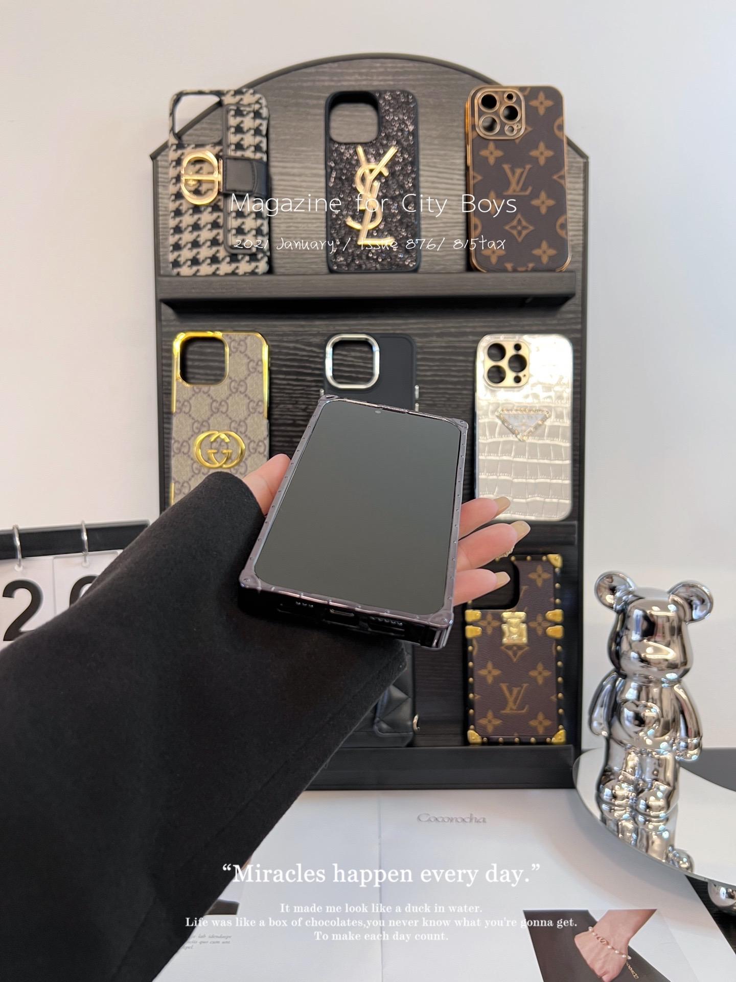 聖羅蘭鱷魚紋金屬全包手機殼-ZUIHANG SHOP