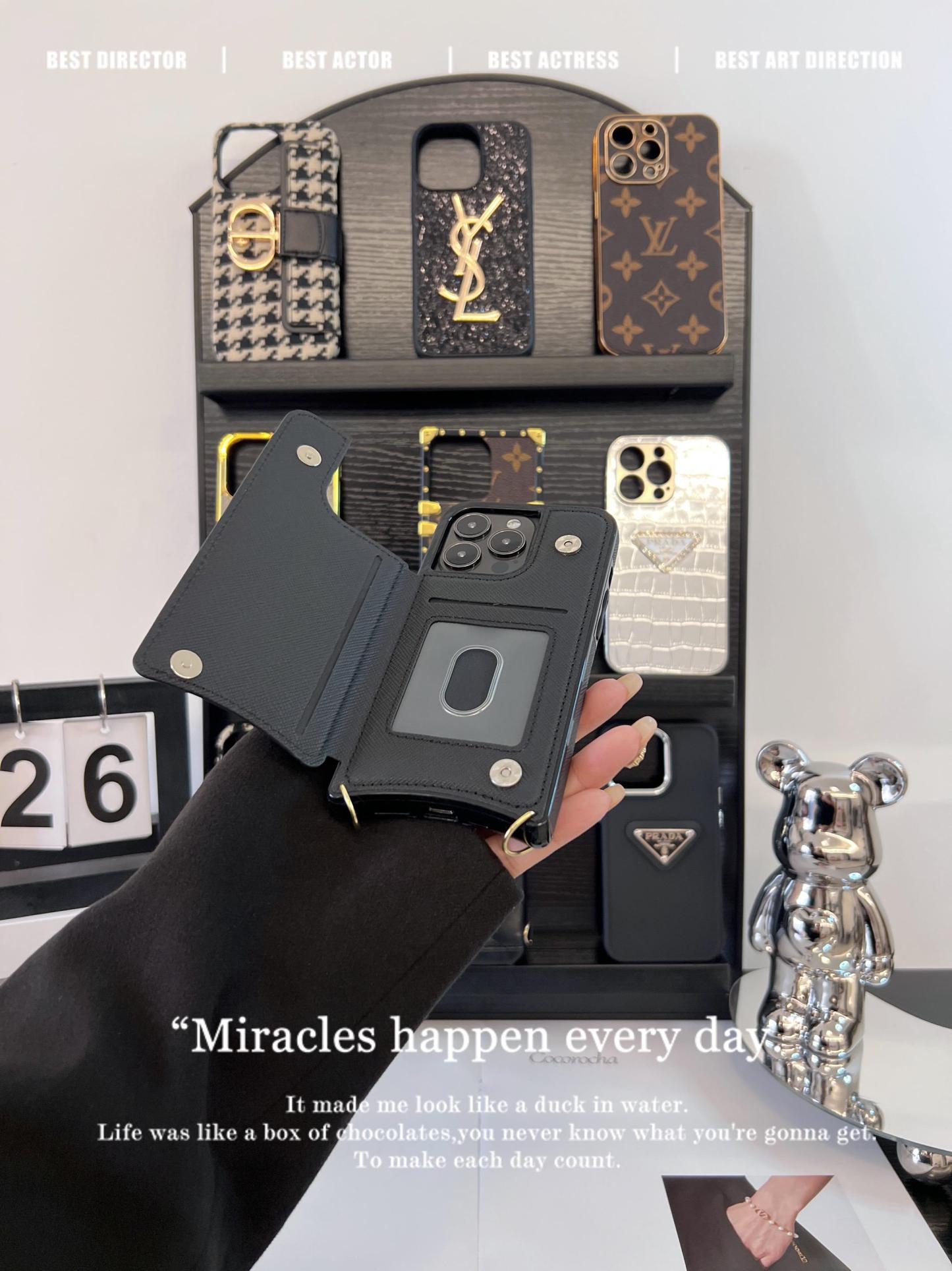 普拉達立標卡包掛繩手機殼-ZUIHANG SHOP