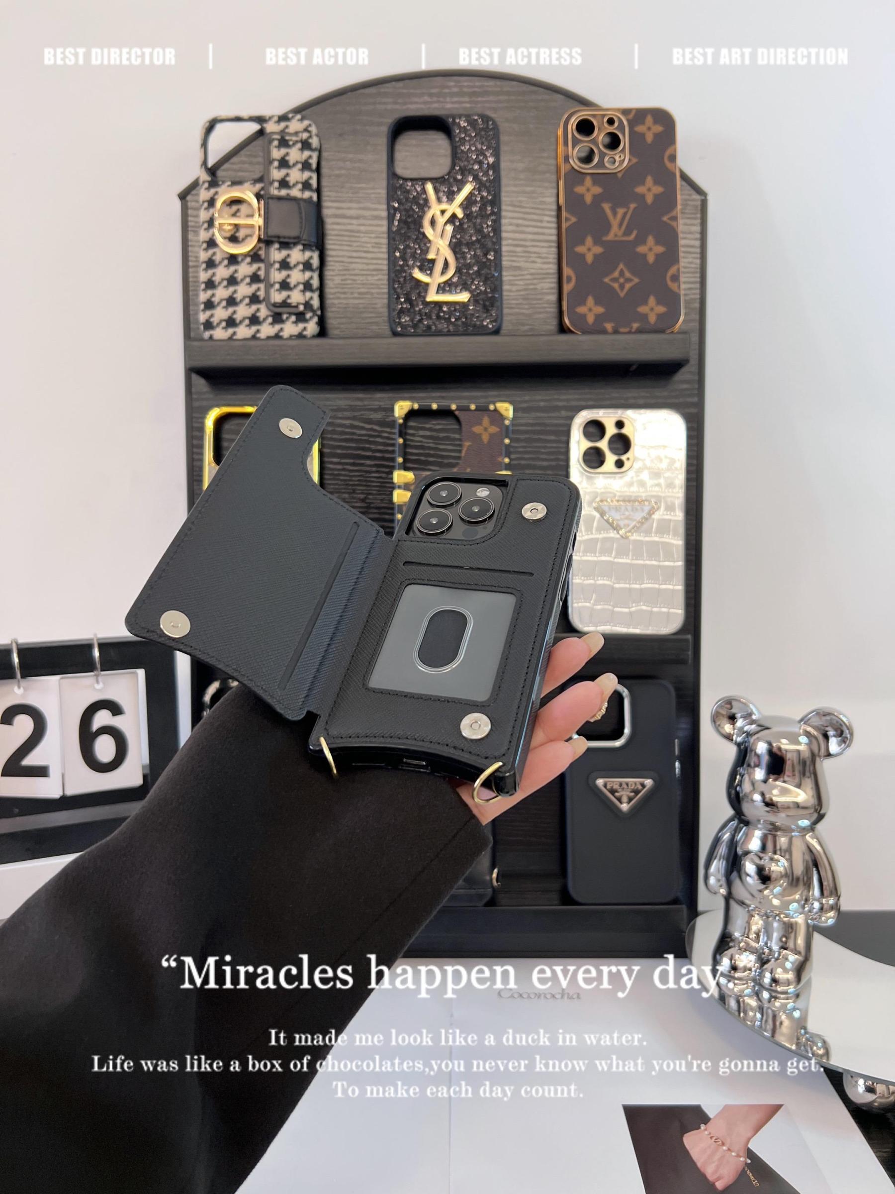 普拉達立標卡包掛繩手機殼-ZUIHANG SHOP