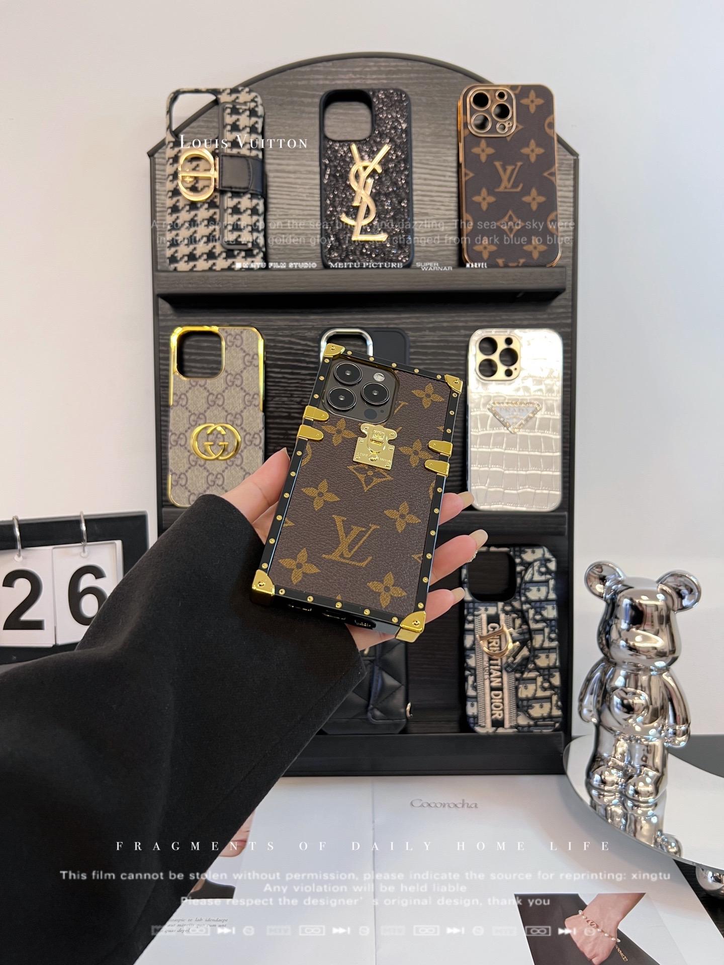 路易威皮質金屬全包手機殼-ZUIHANG SHOP