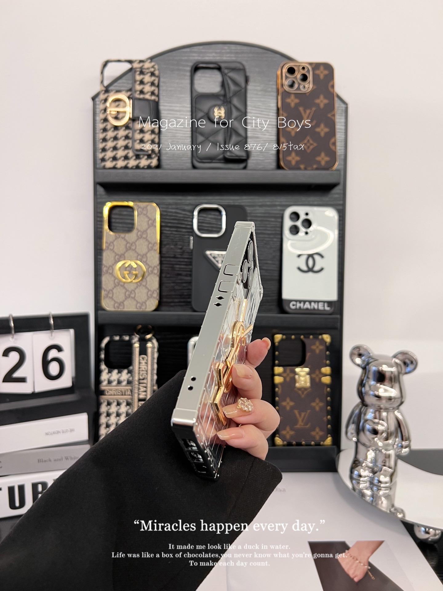 聖羅蘭鱷魚紋金屬全包手機殼-ZUIHANG SHOP