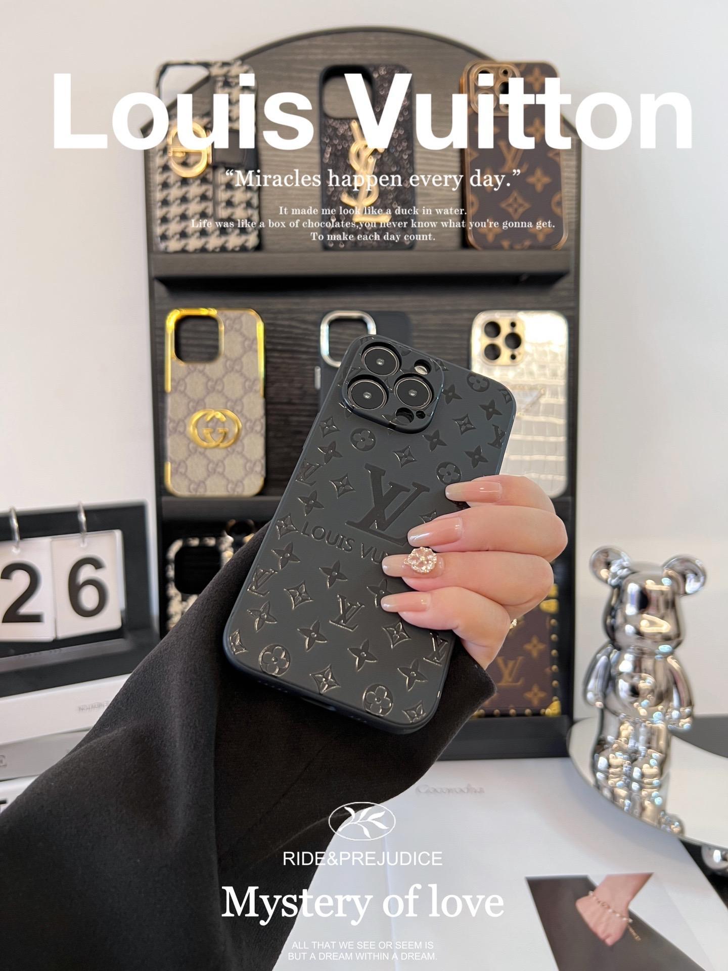 路易威登皮質磨砂手機殼-ZUIHANG SHOP