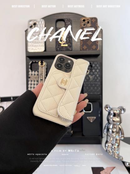 香奈兒菱格紋卡包鏈條手機殼-ZUIHANG SHOP