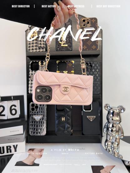 香奈兒菱格紋卡包鏈條手機殼-ZUIHANG SHOP