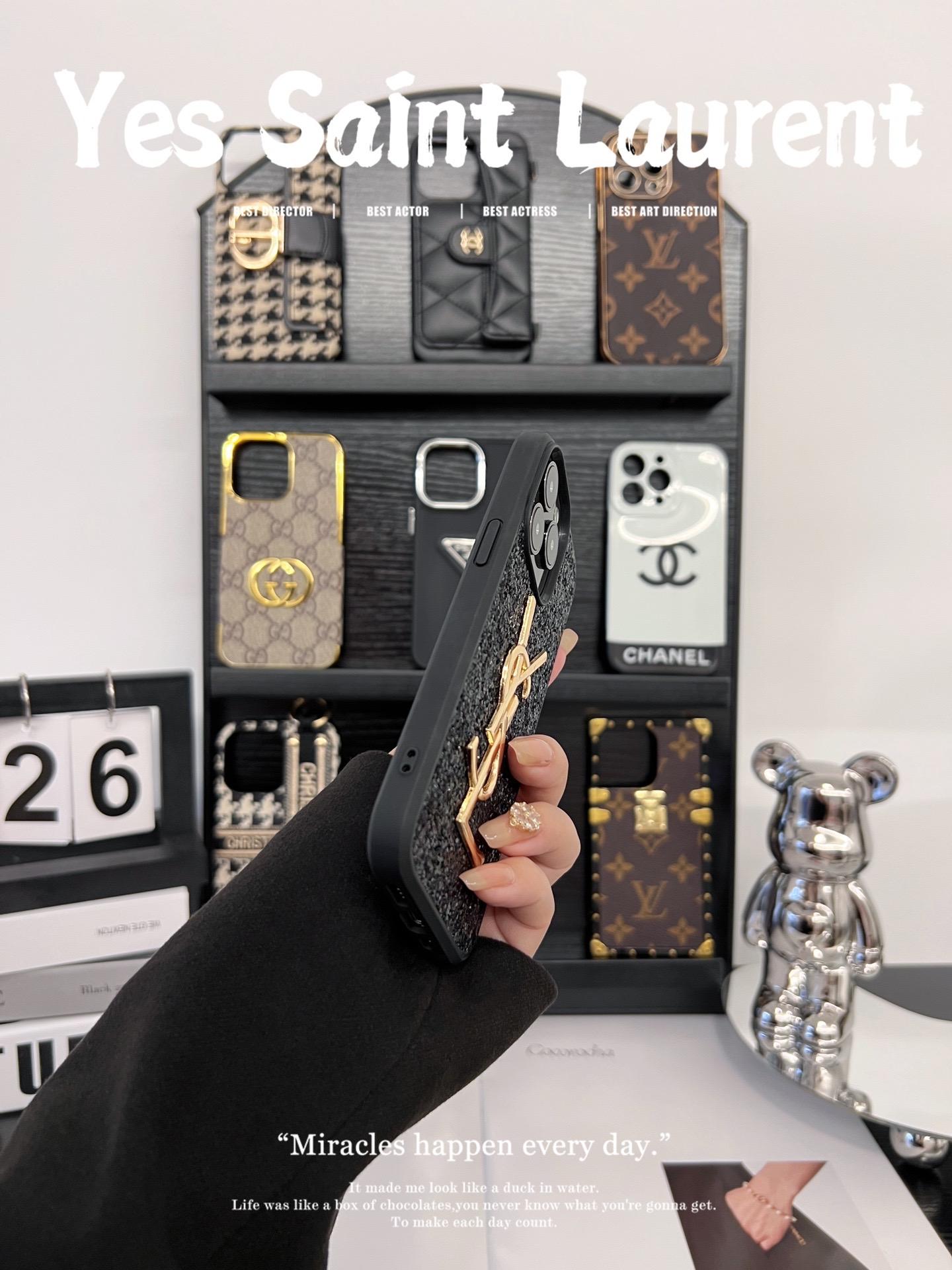 聖羅蘭金標爆閃全包手機殼-ZUIHANG SHOP