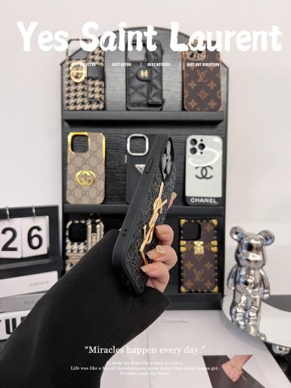 聖羅蘭金標爆閃全包手機殼-ZUIHANG SHOP