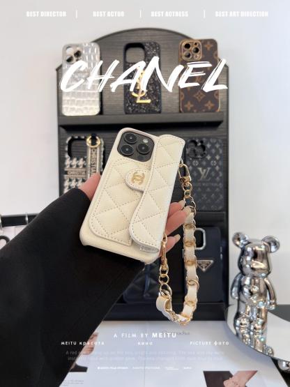 香奈兒菱格紋卡包鏈條手機殼-ZUIHANG SHOP