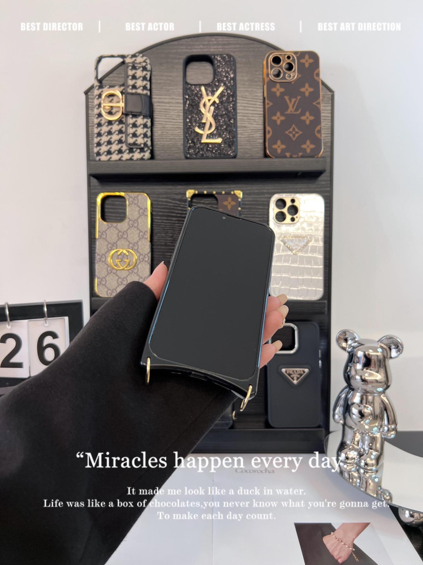 普拉達立標卡包掛繩手機殼-ZUIHANG SHOP