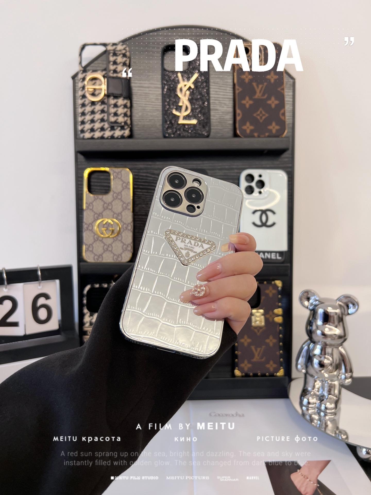 普拉達鱷魚紋水鑽手機殼-ZUIHANG SHOP