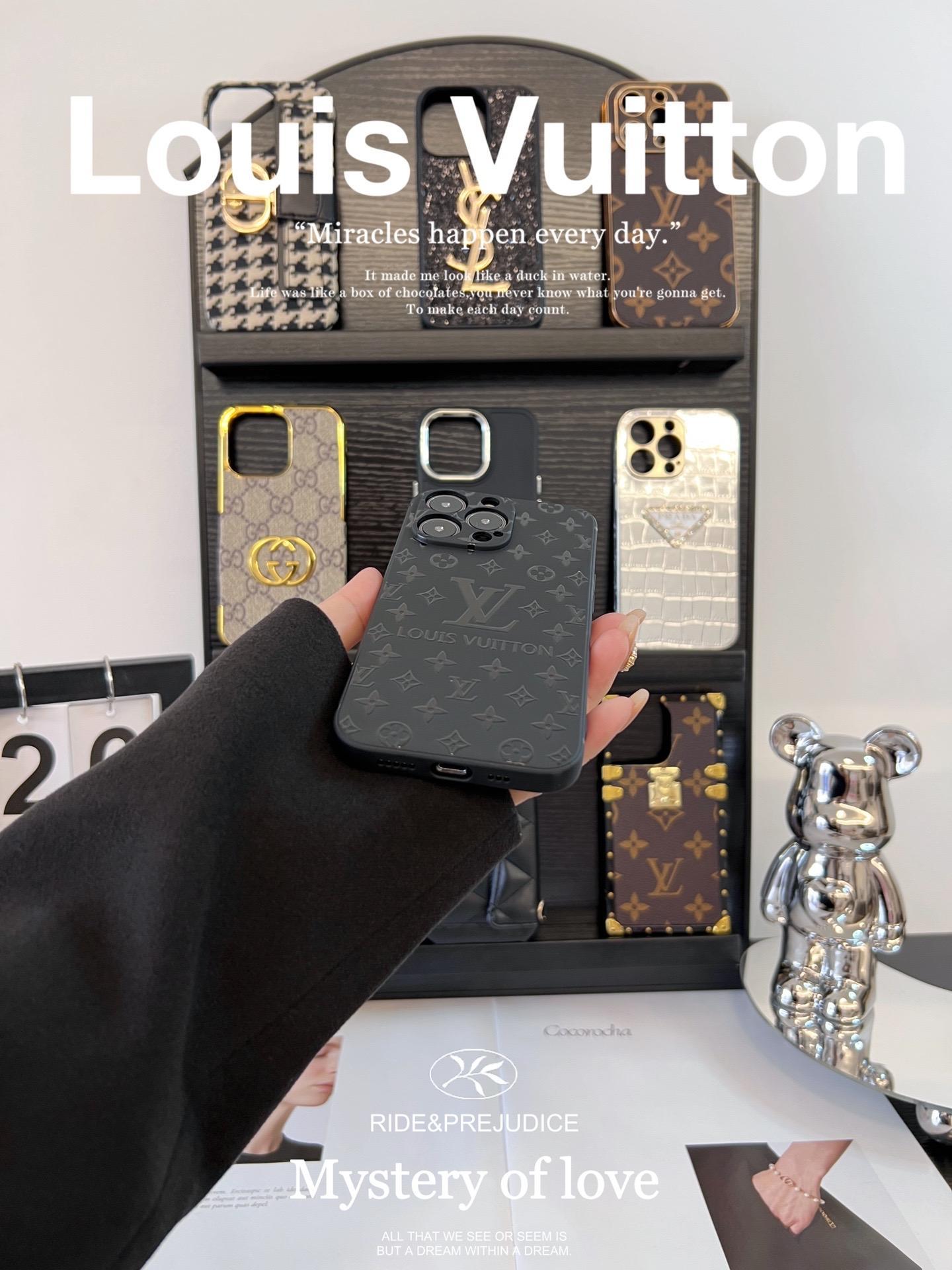 路易威登皮質磨砂手機殼-ZUIHANG SHOP