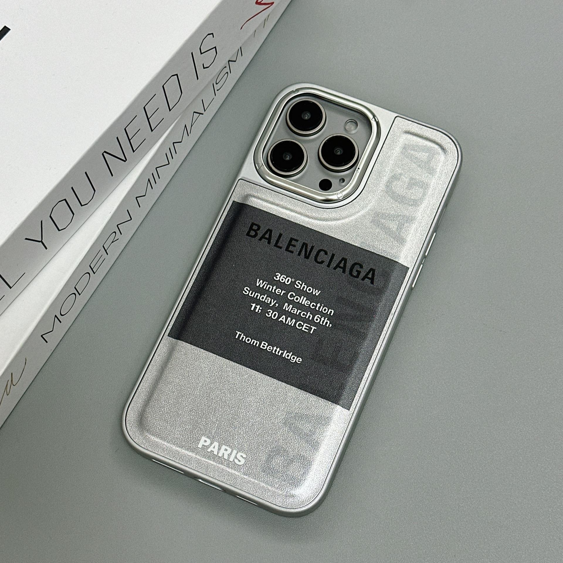 巴黎世家電鍍皮質手機殼-ZUIHANG SHOP