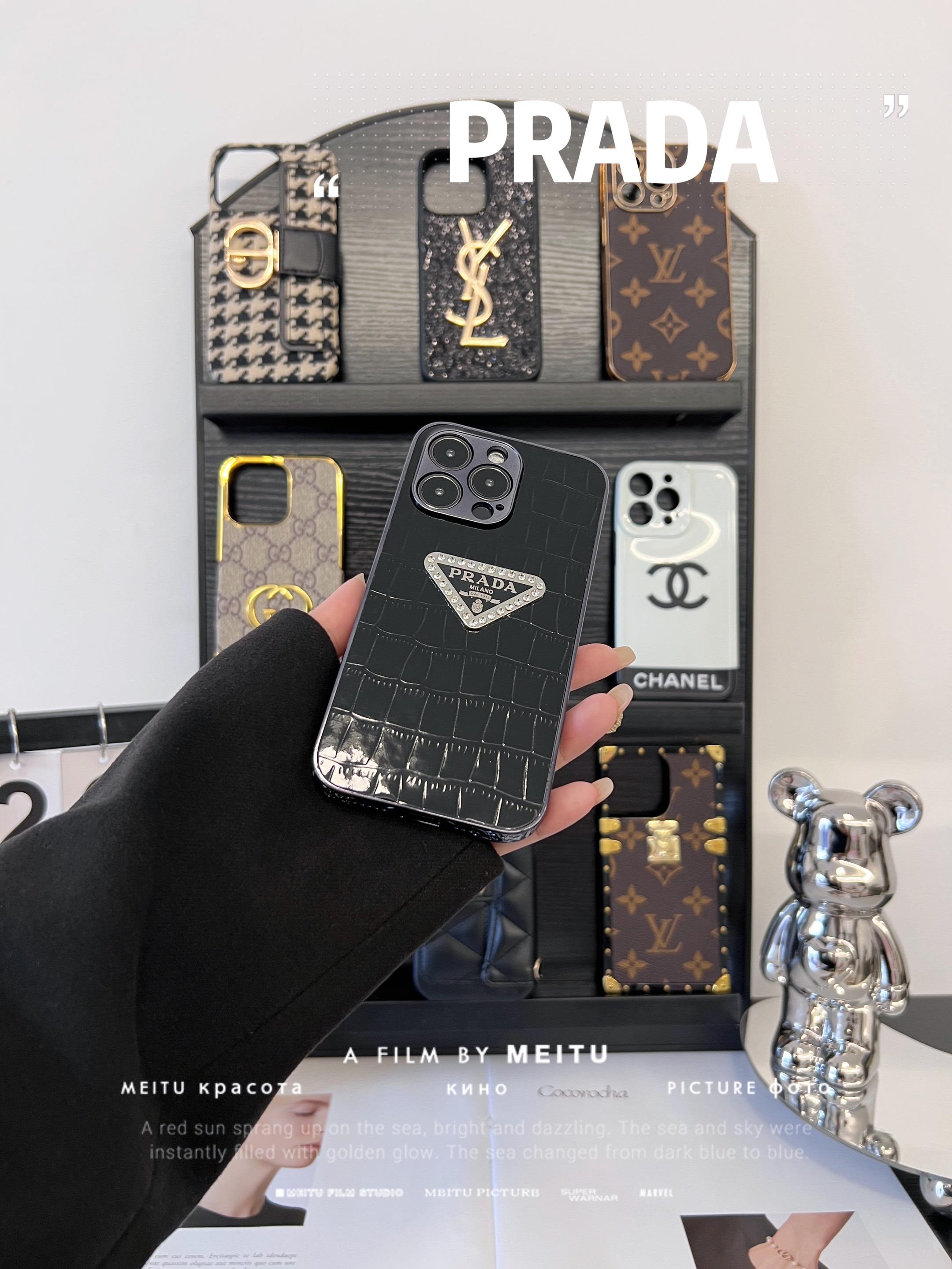 普拉達鱷魚紋水鑽手機殼-ZUIHANG SHOP