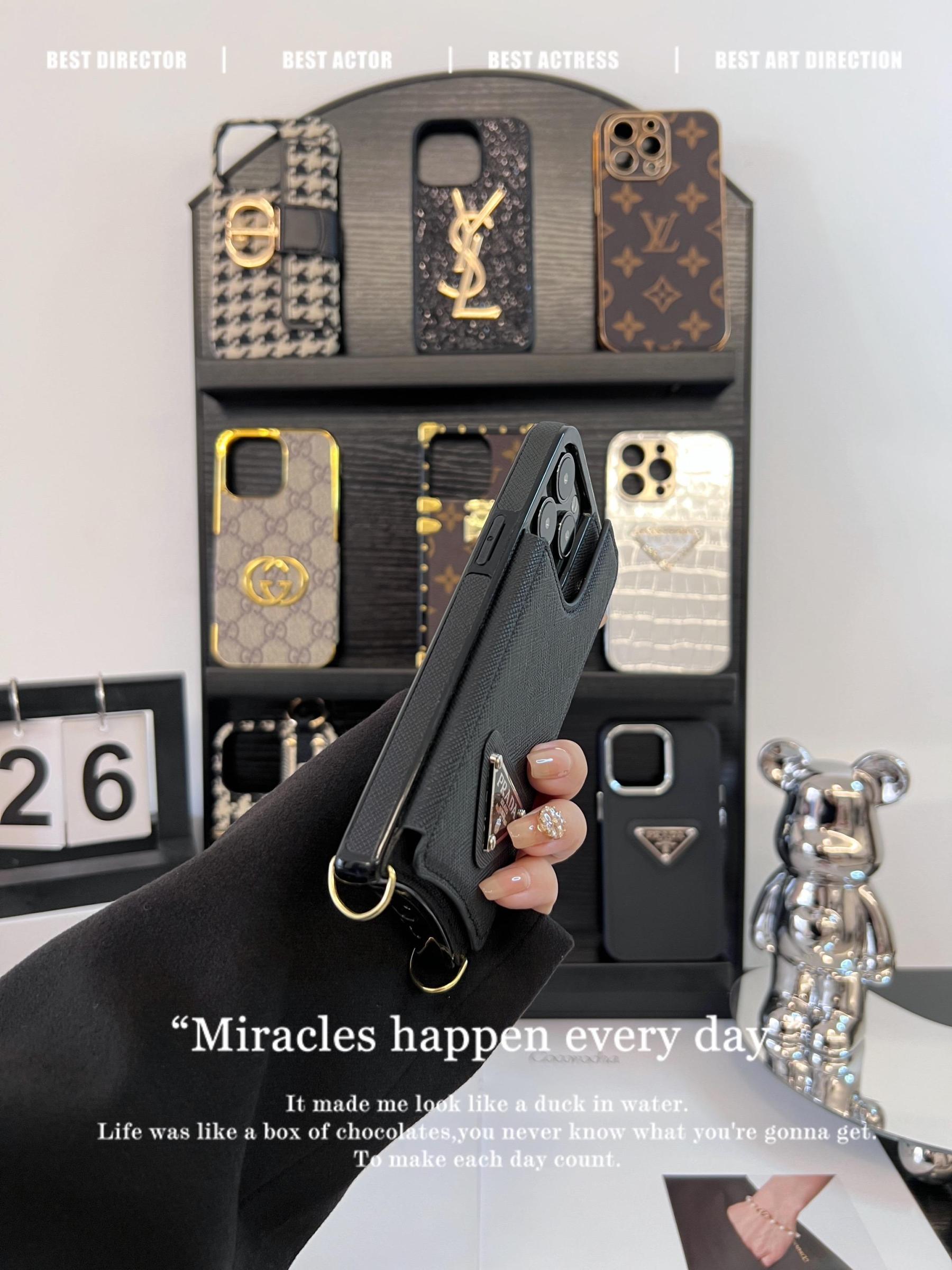 普拉達立標卡包掛繩手機殼-ZUIHANG SHOP