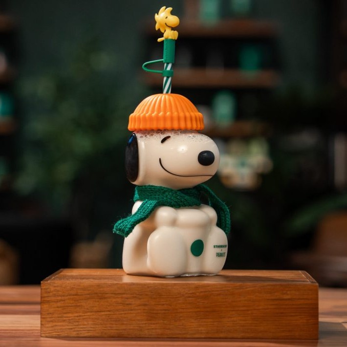 星巴克 × 史努比 PEANUTS 聯名玻璃隨行杯｜Snoopy 玻璃水杯・限定款