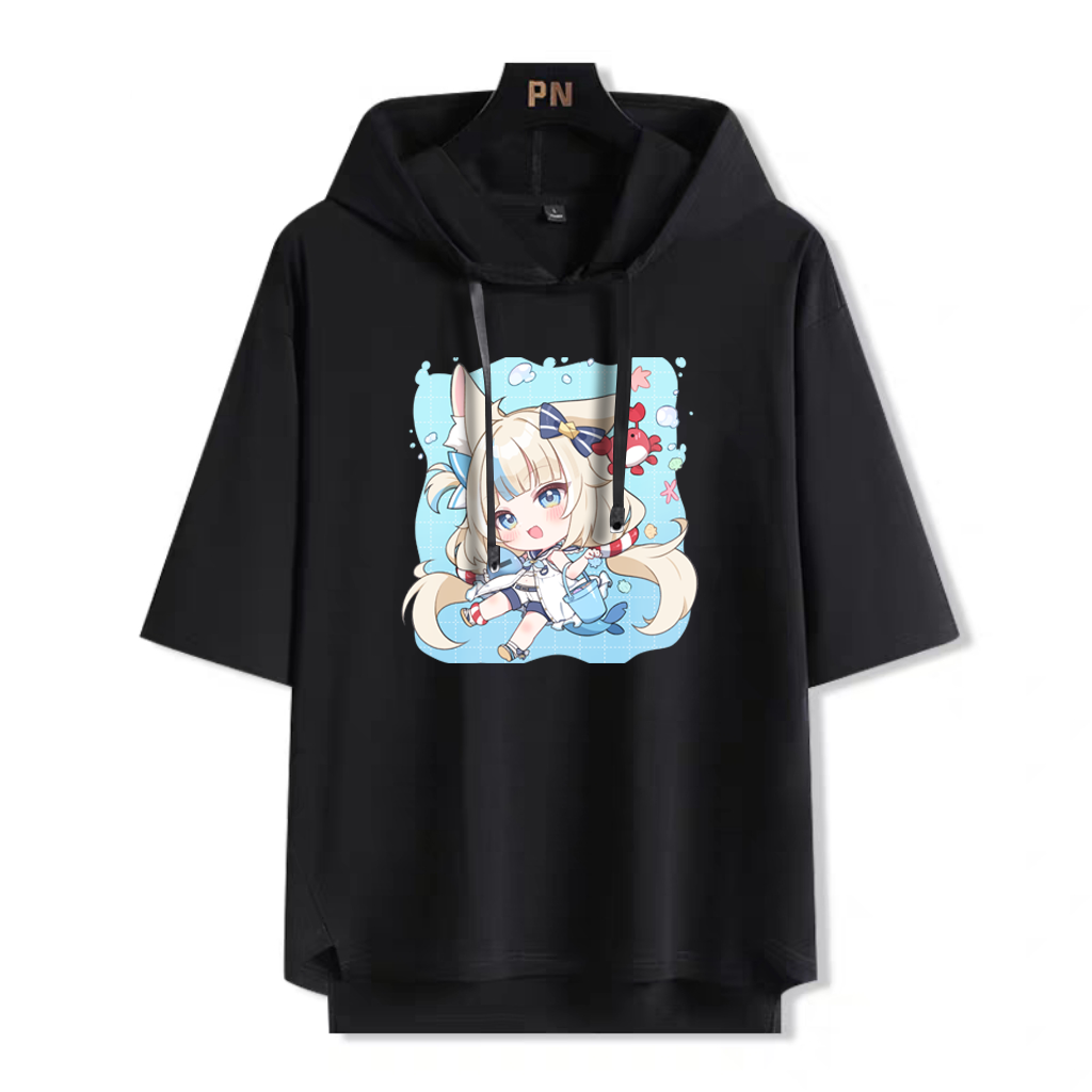 YouTuber 虛擬主播 Sameko Saba 鯊魚子 連帽短袖T恤-ZUIHANG SHOP